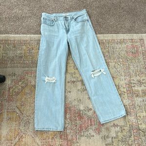 LEVIS LO PRO WOMENS STRAIGHT DENIM LIGHT WASH JEAN IN PERFECT CONDITION